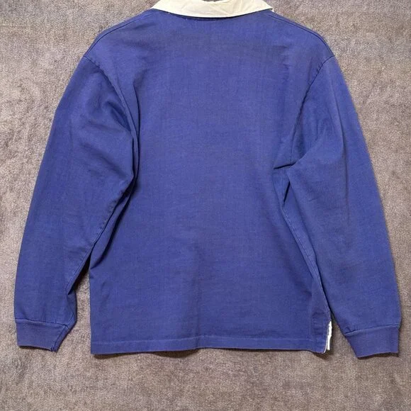 Notre Dame 80s Vintage Long Sleeve Rugby Shirt - Picture 2 of 7